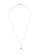 Necklace 14K White Opal & Diamond Pendant Necklace
