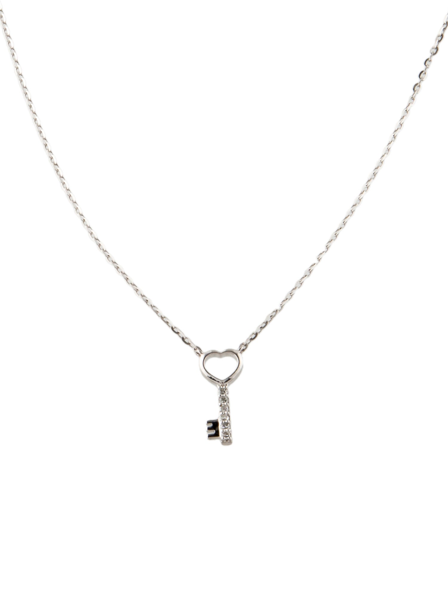 Necklace 14K Diamond Key To My Heart Pendant Necklace