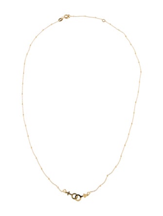 Necklace 14K Interlocking Gender Symbols Pendant Necklace