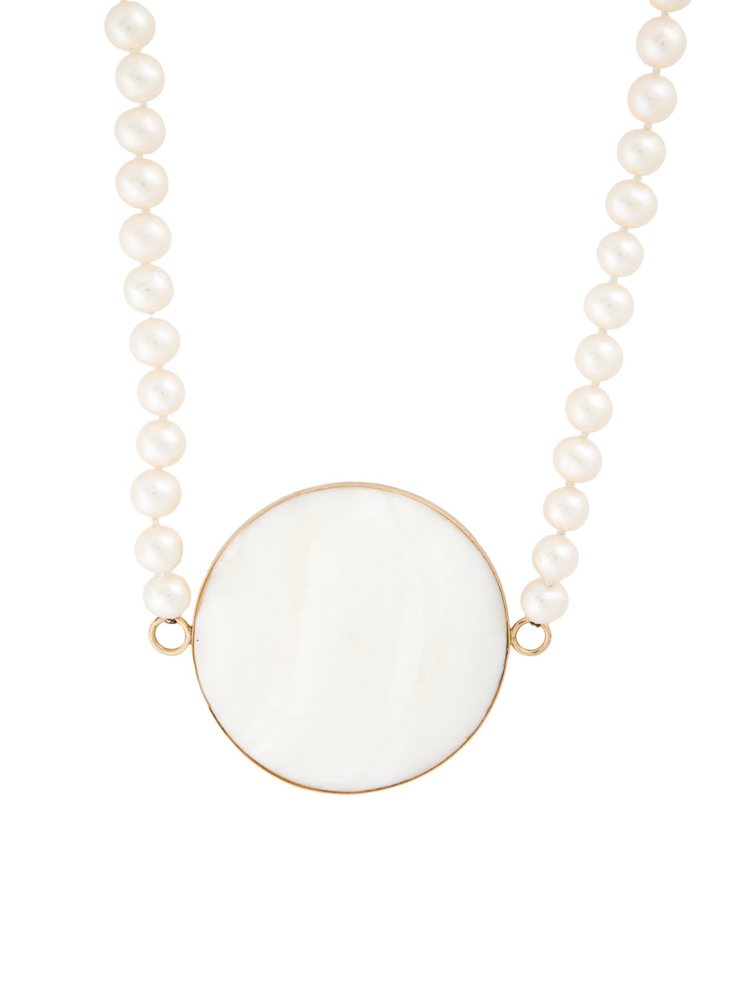 Necklace 14K Pearl & Mother-Of-Pearl Pendant