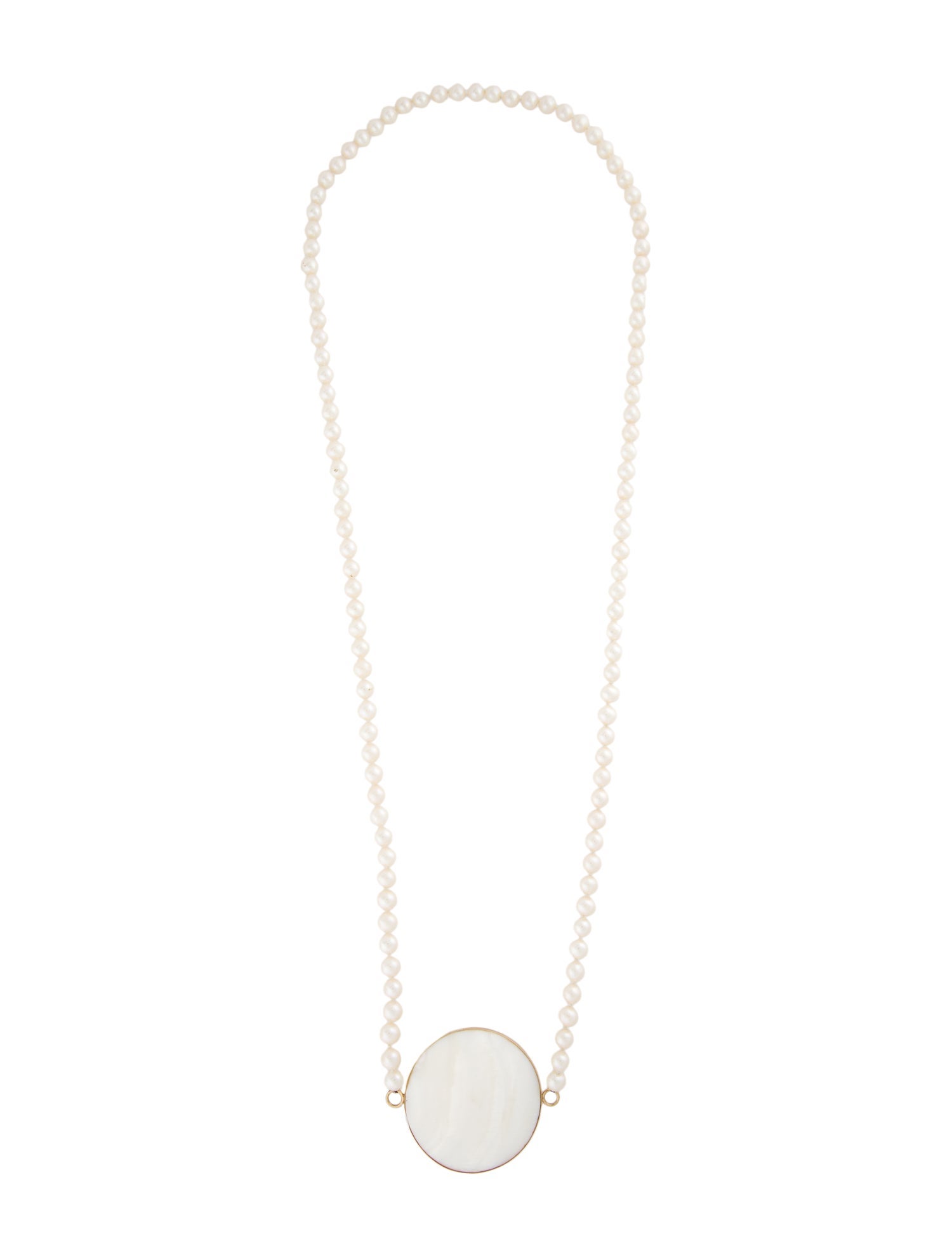 Necklace 14K Pearl & Mother-Of-Pearl Pendant