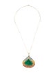 Necklace 14K Emerald & Sapphire Pendant Necklace