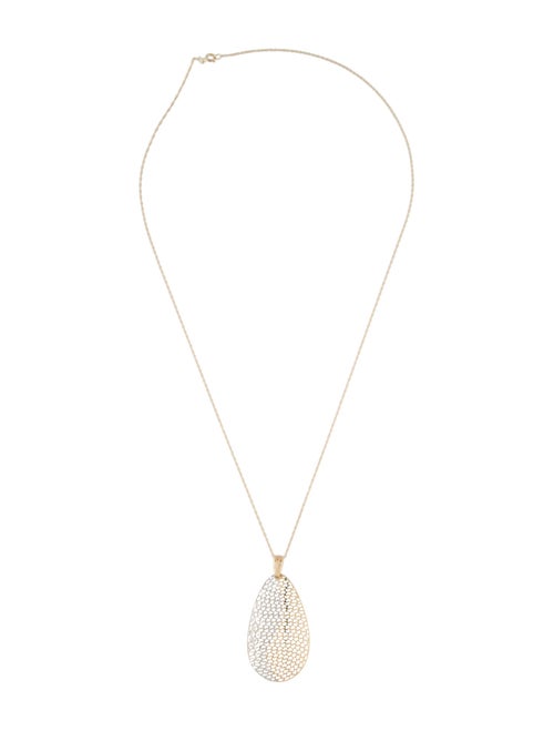 Necklace 14K Two-Tone Pear Pendant Necklace