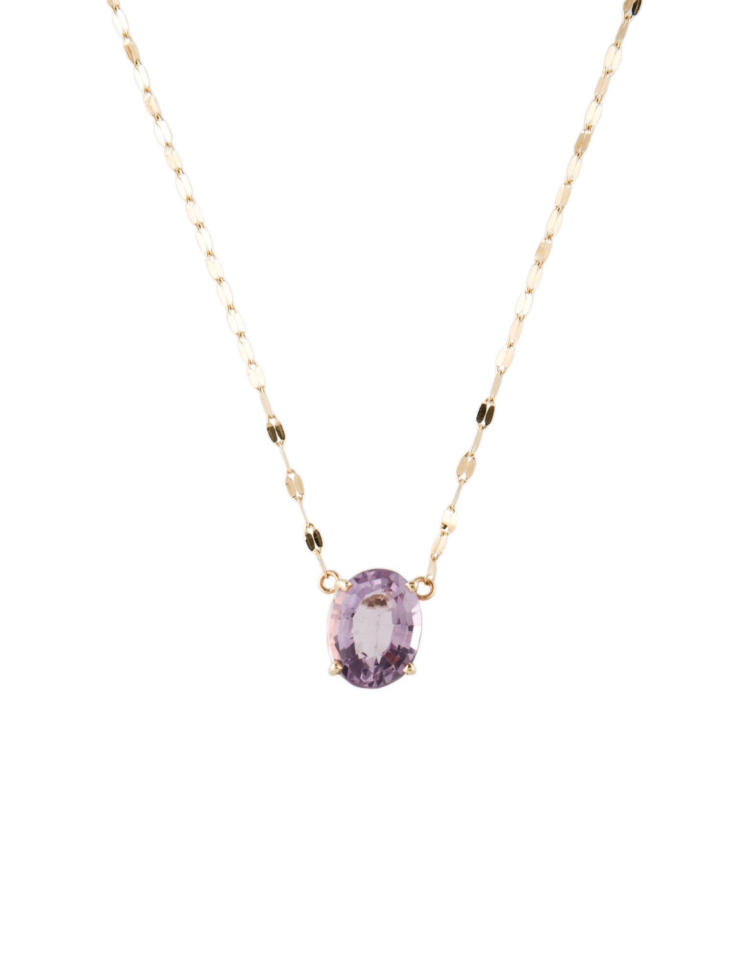 Necklace 14K Amethyst Pendant Necklace