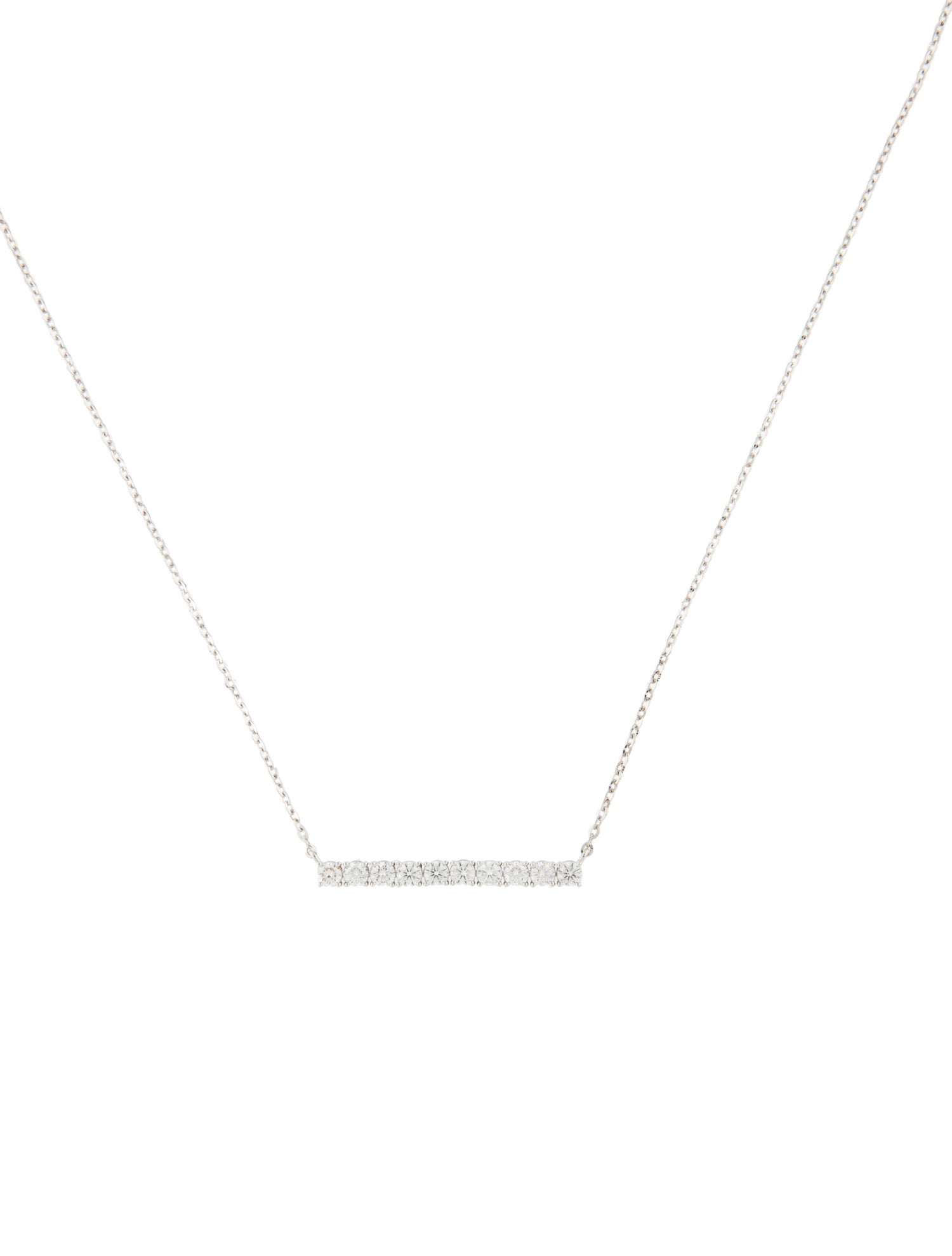 Necklace 14K Lab-Grown Diamond Bar Pendant Necklace