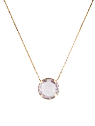 Necklace 14K Amethyst Pendant Necklace