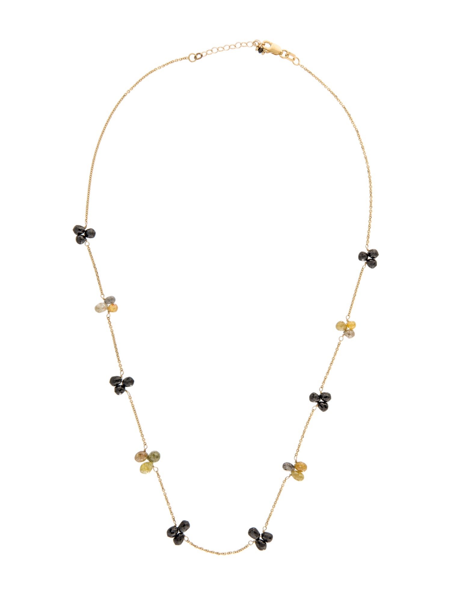 Necklace 18K 4.44cw Diamond Bead Station