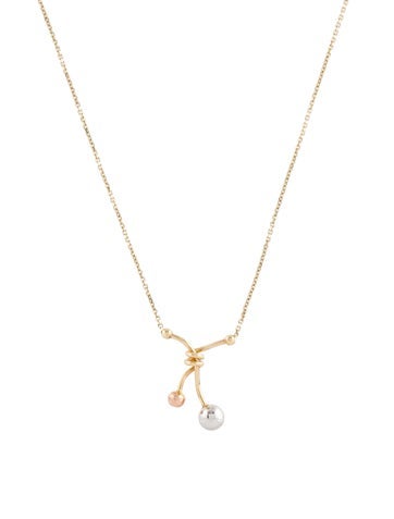 Necklace Pendant 14K Tri-Colored