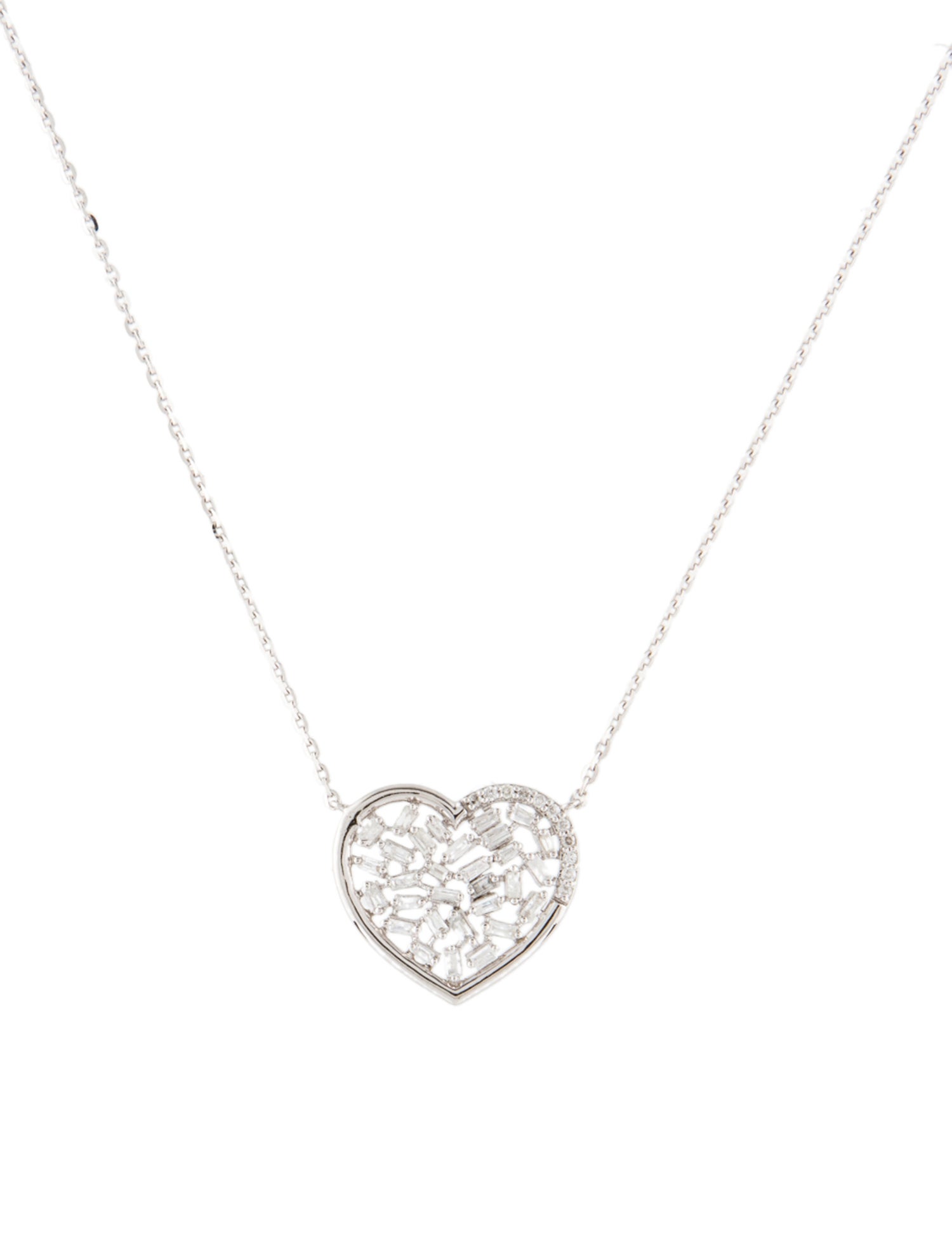 Necklace 14K Diamond Heart Pendant Necklace