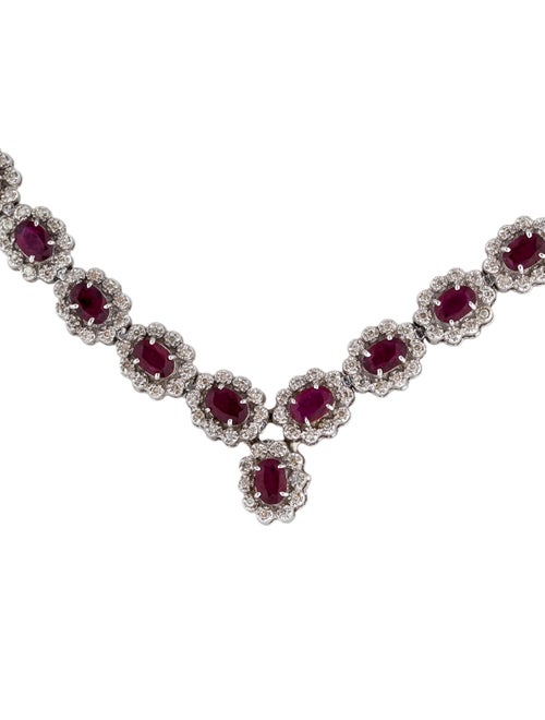 Necklace 14K Scalloped Ruby Collar