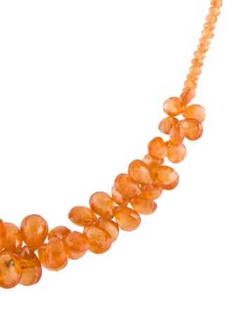 Necklace 14K Spessartine Garnet Bead Strand Necklace