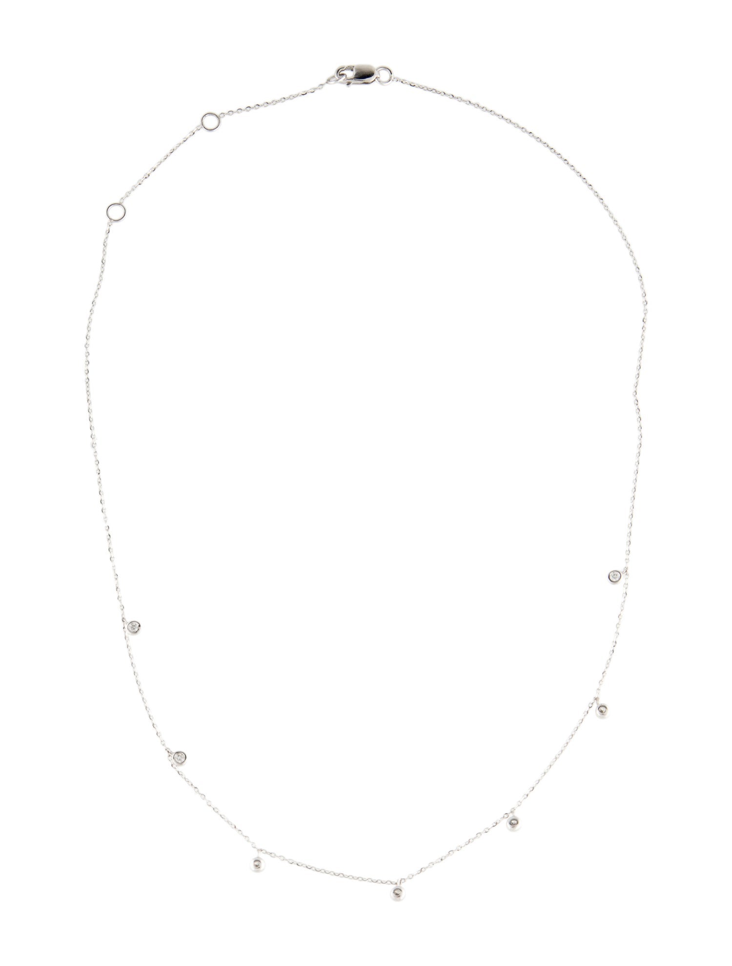 Necklace 14K Diamond Station Necklace