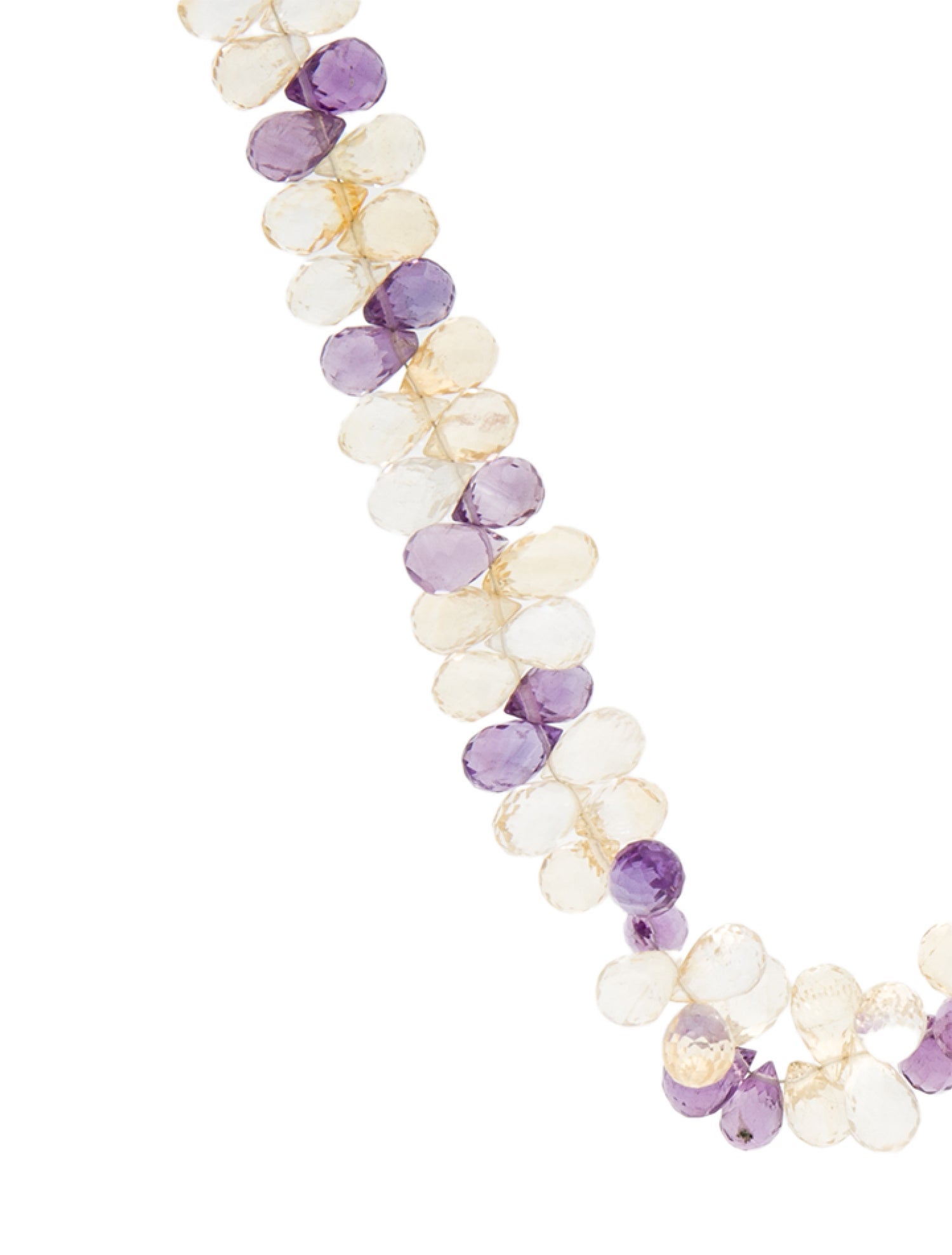 Necklace 14K Amethyst & Citrine Bead Necklace