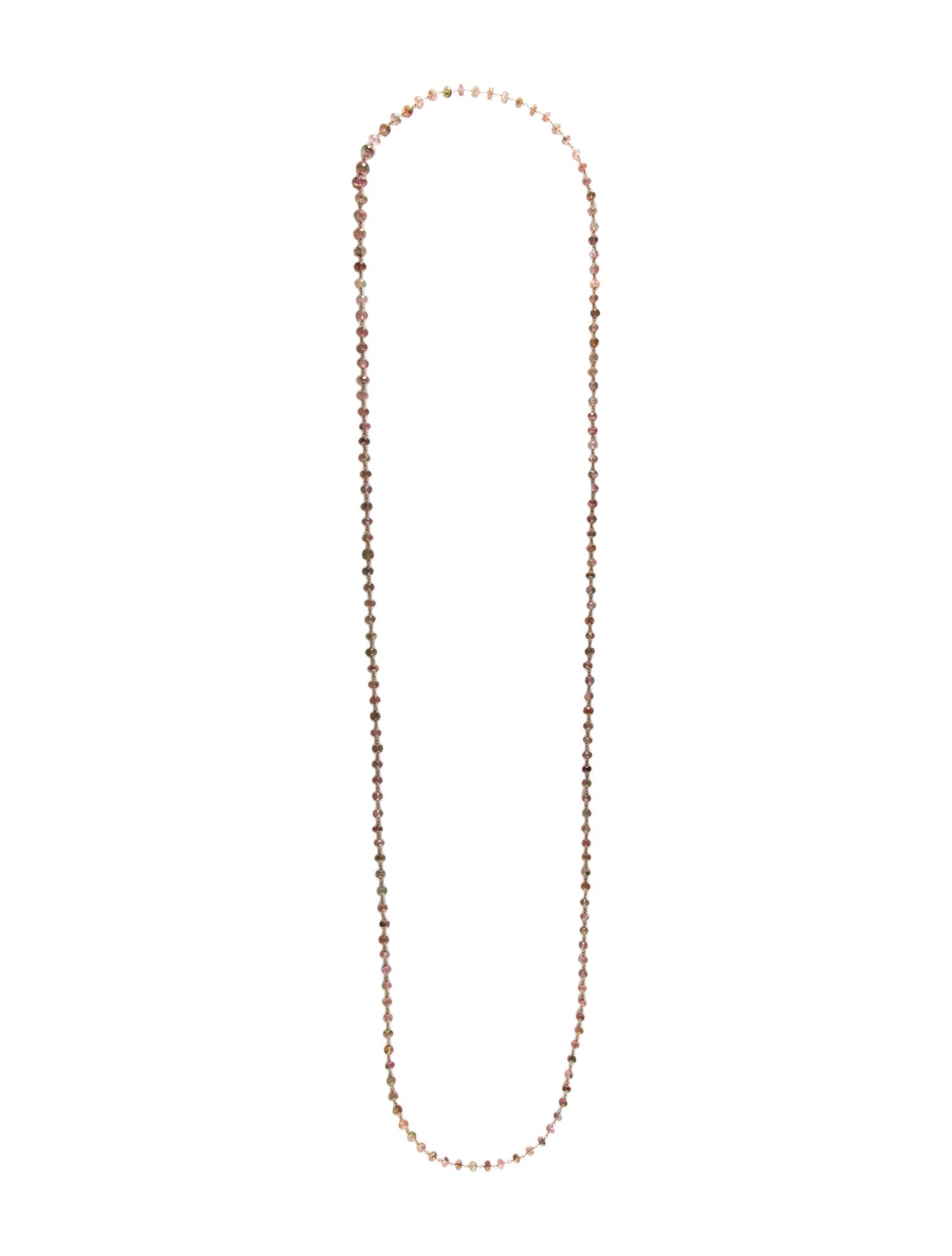 Necklace 14K Parti-Colored Tourmaline Wire Wrapped Necklace