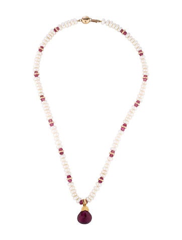 Tourmaline & Pearl Necklace