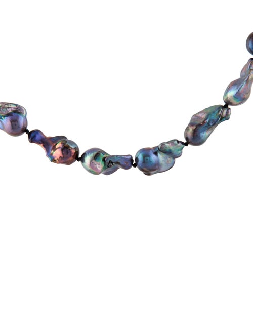 Necklace 14K Dyed Cultured Pearl Collar Necklace