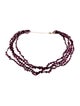 Necklace 14K Rhodolite Bead Multi-Strand Necklace