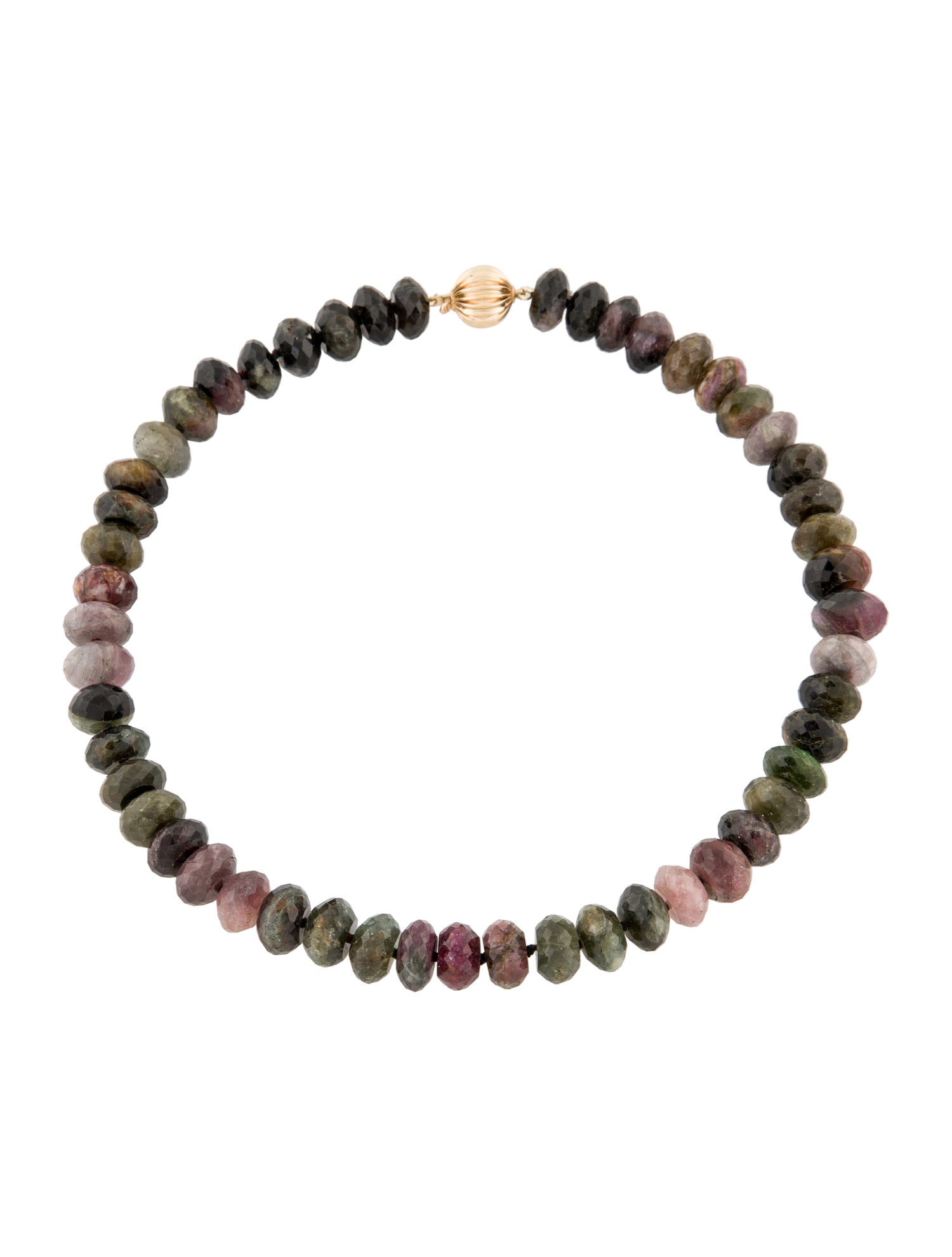Necklace 14K Tourmaline Bead Necklace