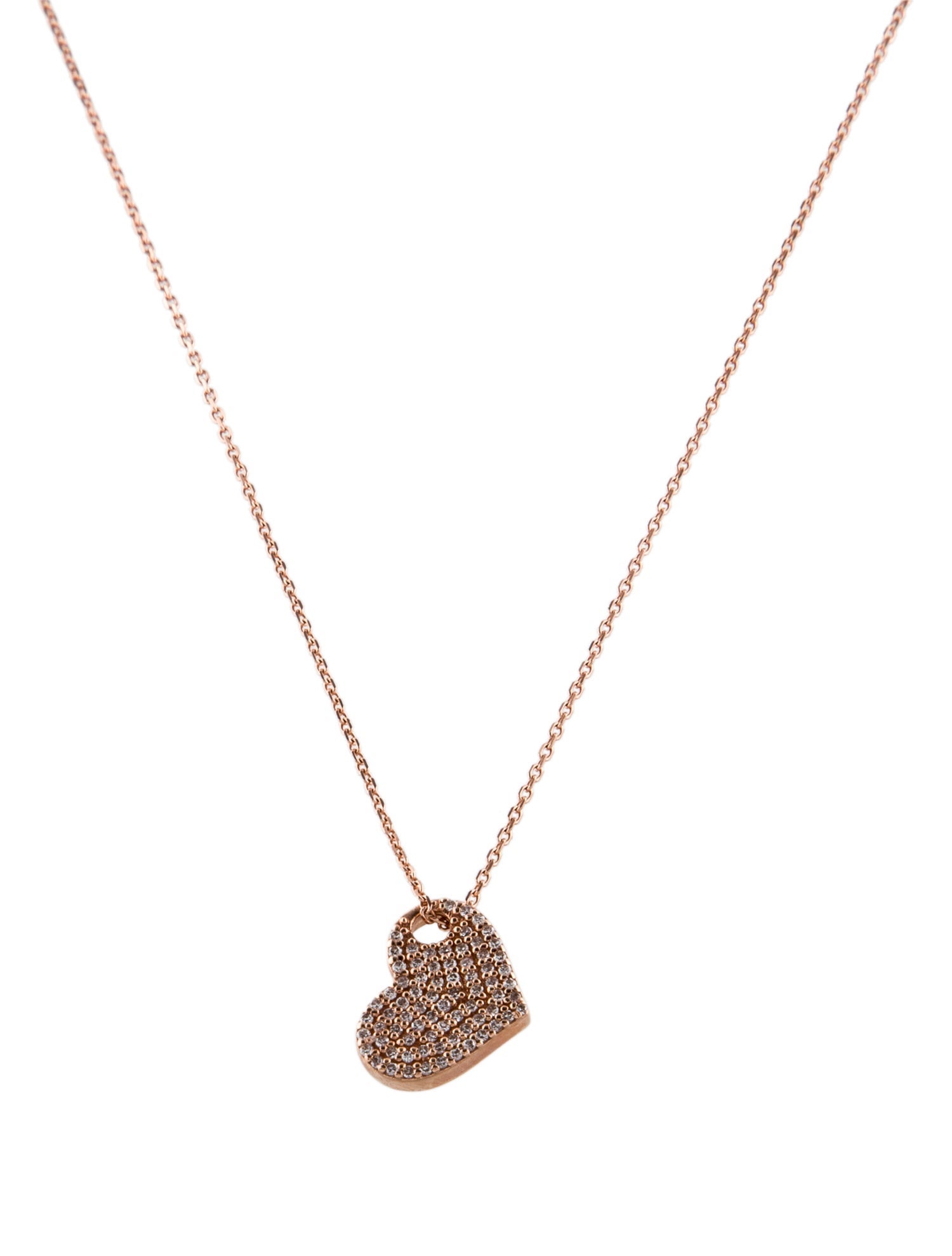Necklace 14K Diamond Heart Pendant Necklace