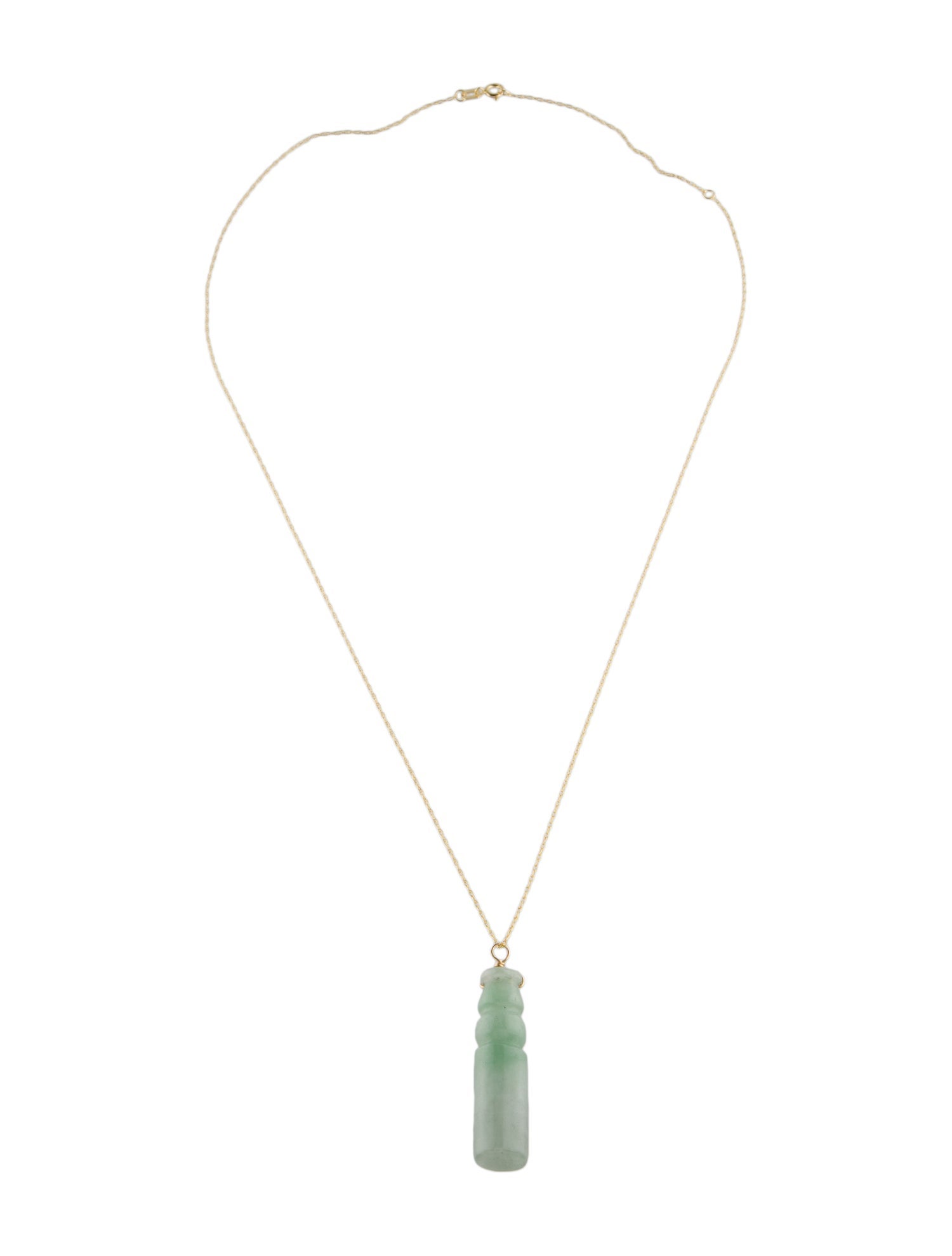 Necklace 14K Jadeite Pendant Necklace