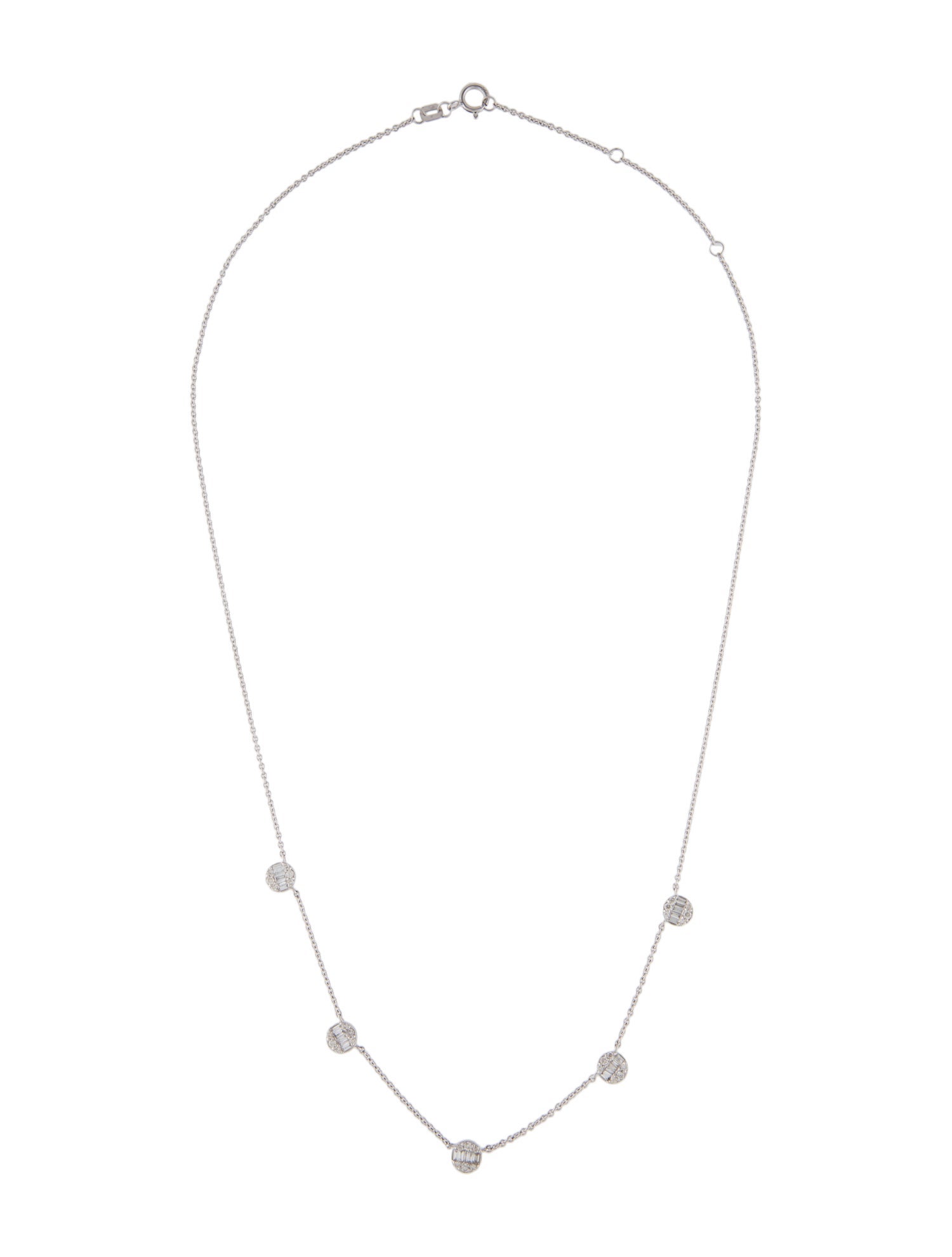 Necklace 14K Diamond Station Necklace