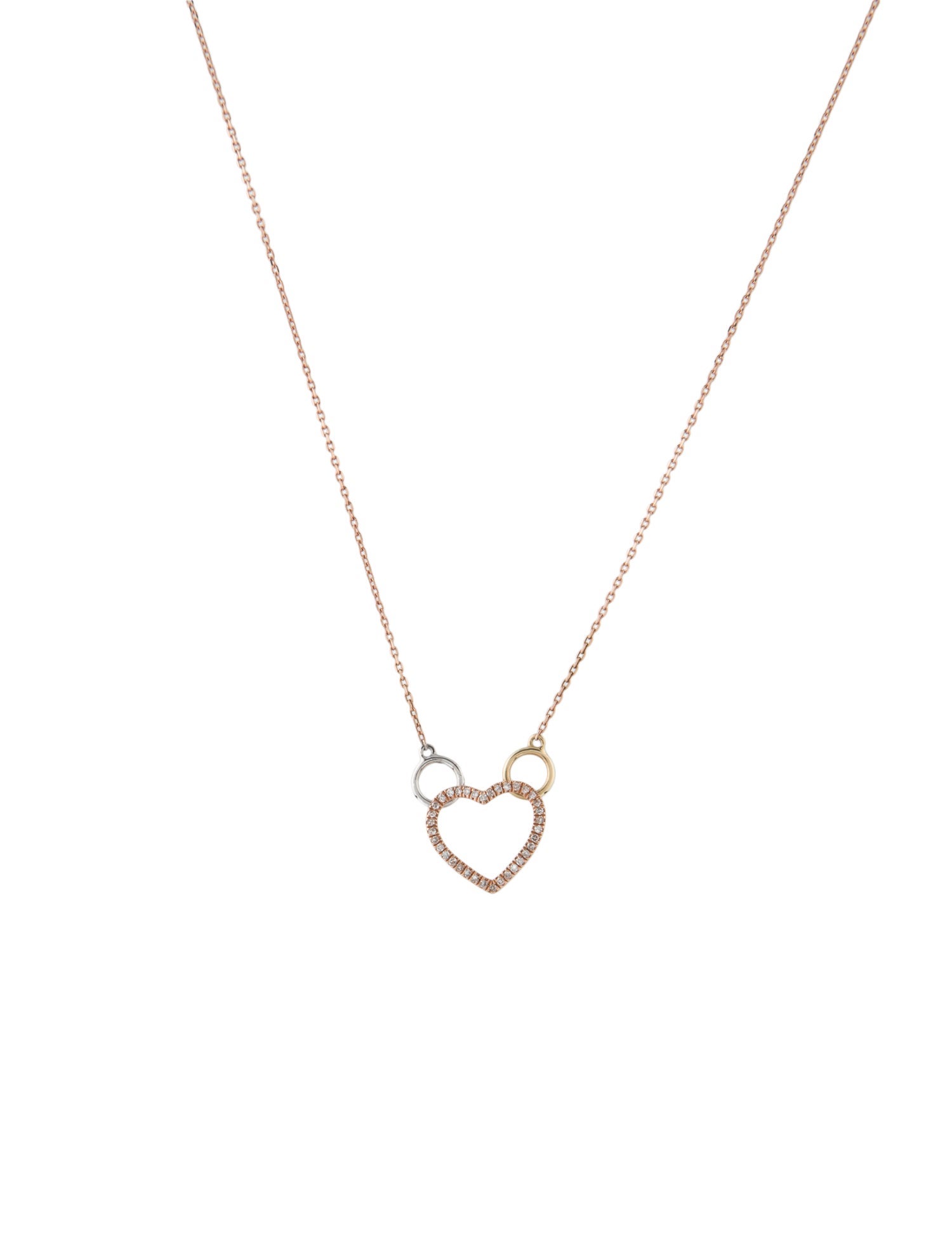 Necklace 14K Diamond Heart Pendant Necklace