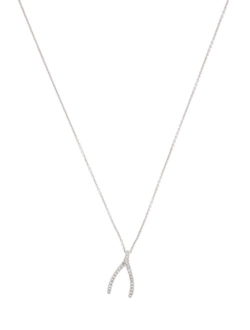 Necklace 14K Diamond Wishbone Pendant