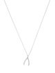 Necklace 14K Diamond Wishbone Pendant
