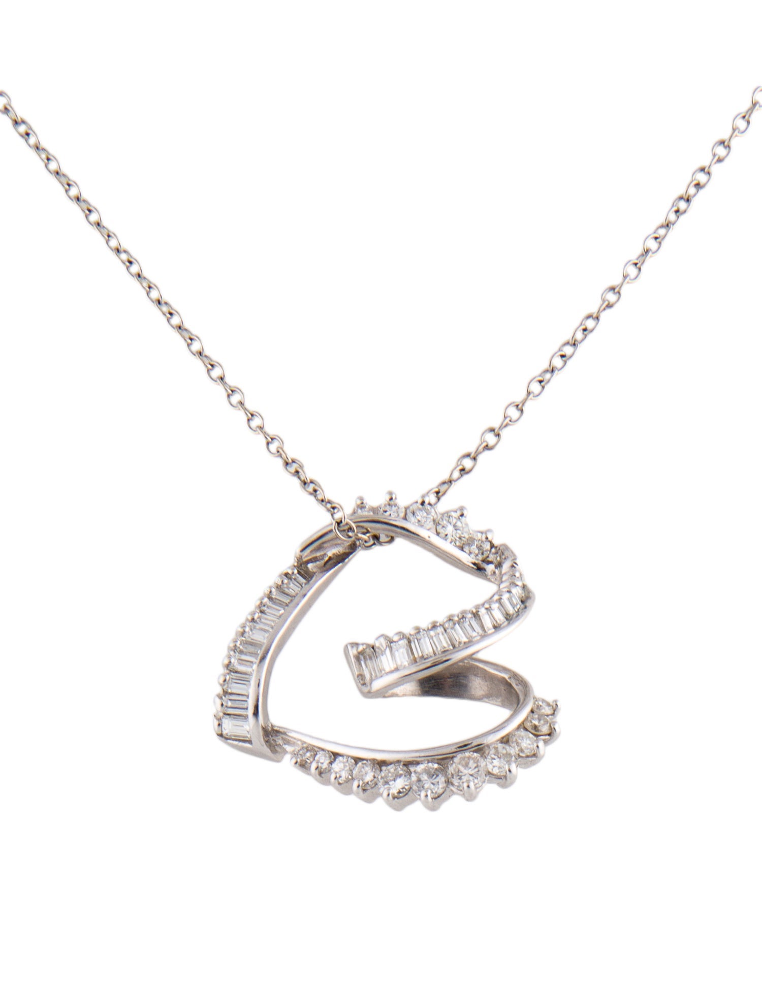 Necklace 14K Diamond Heart Pendant Necklace