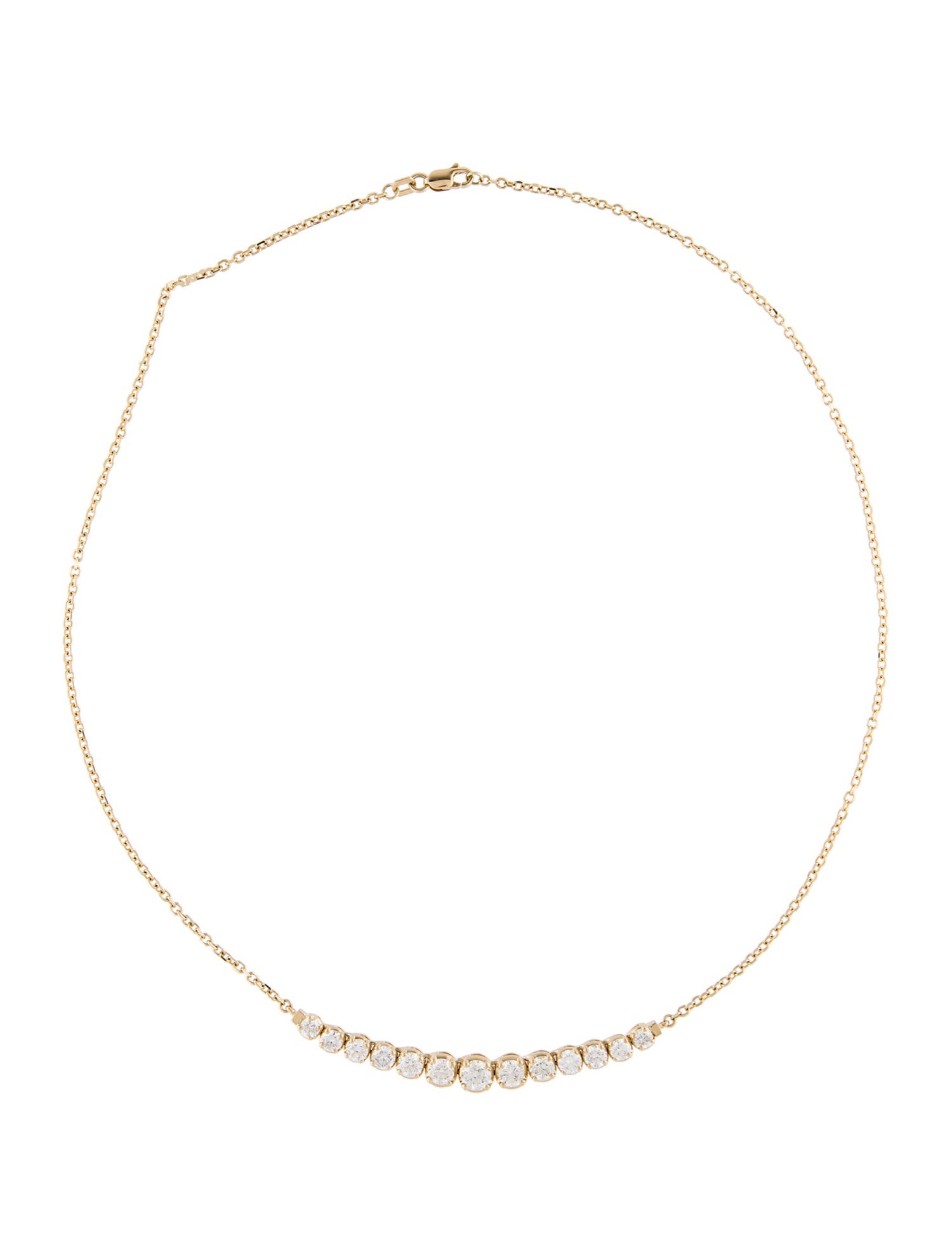 Necklace 14K 3.00ctw Diamond Station Chain Necklace
