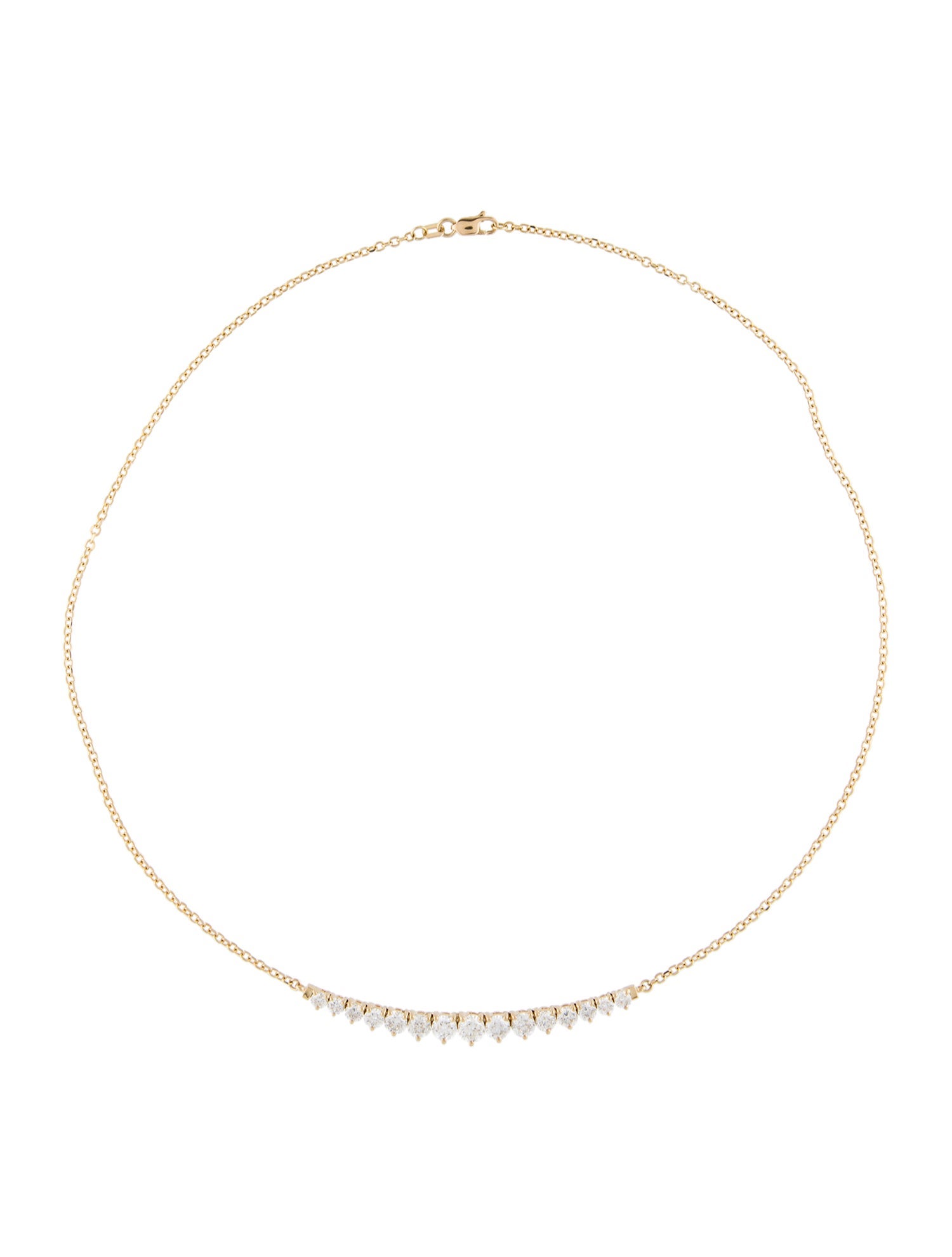 Necklace 14K 3.00ctw Diamond Station Chain Necklace