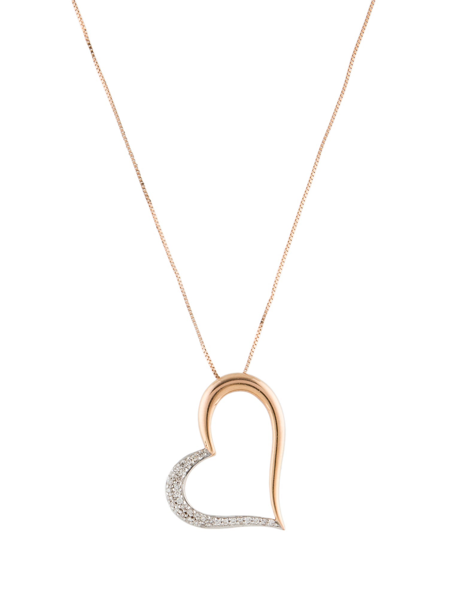 Necklace 14K Diamond Heart Pendant