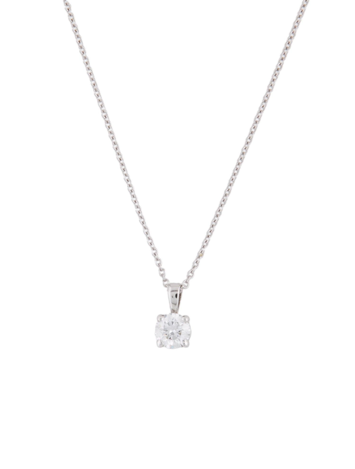 Necklace 14K Diamond Solitaire Pendant Necklace