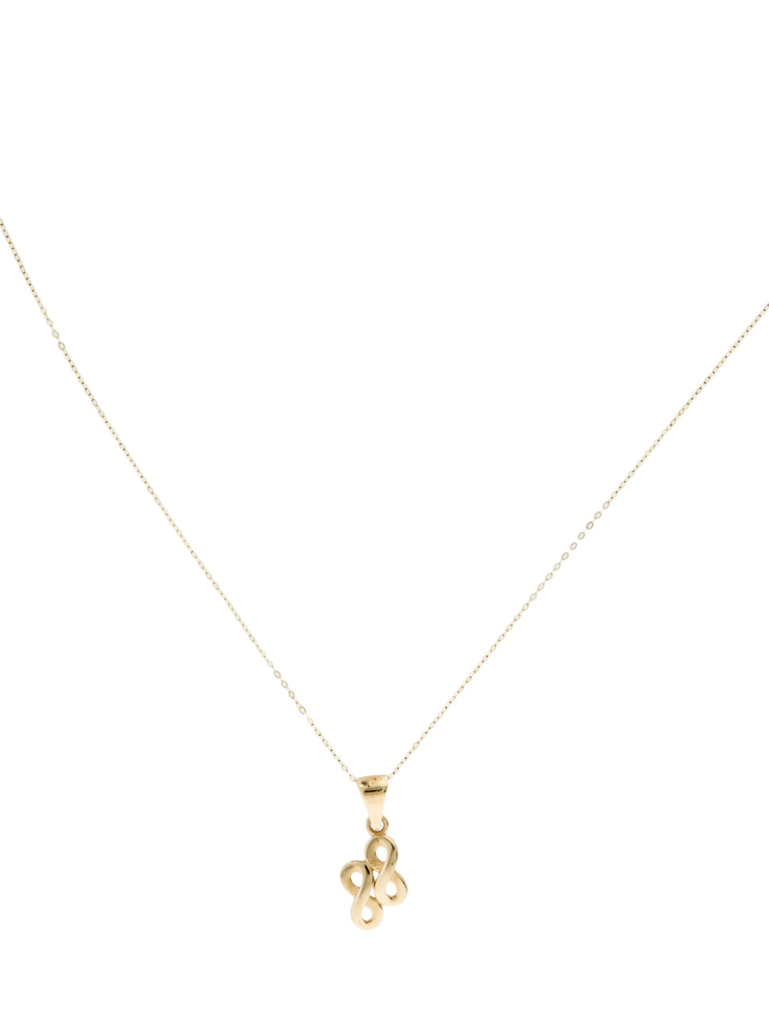 Necklace 14K Double Infinity Pendant Necklace