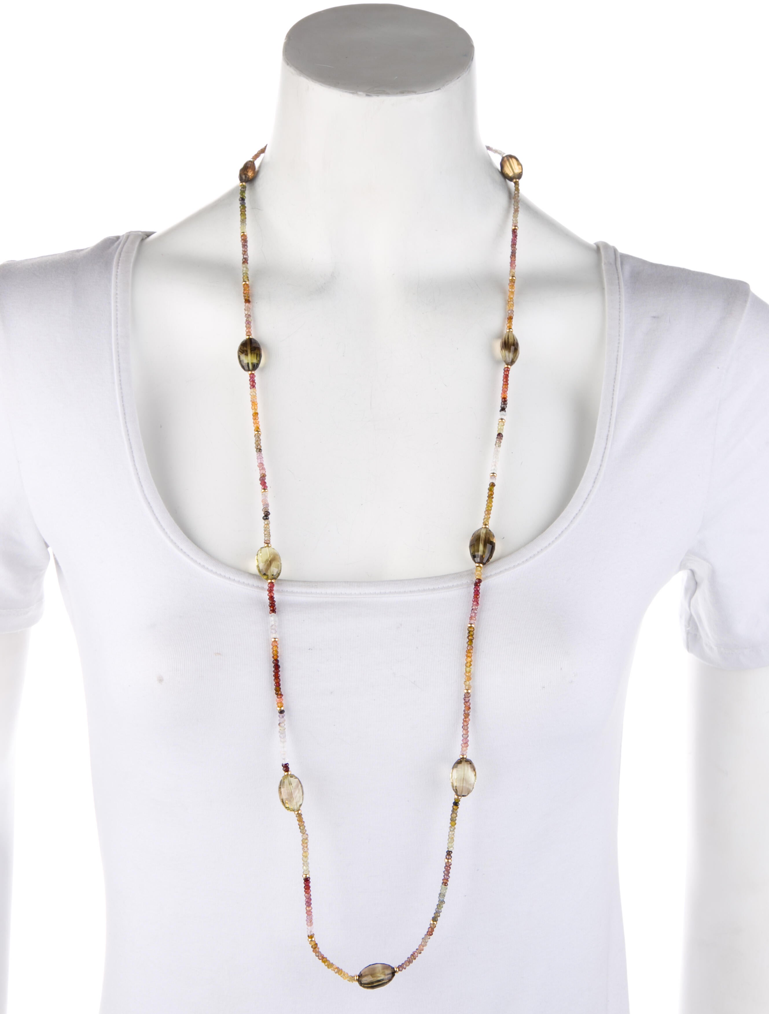 Necklace 14K Multistone Station Necklace