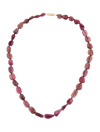 Necklace 14K Tourmaline & Diamond Bead Collar