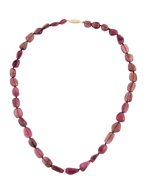 Necklace 14K Tourmaline & Diamond Bead Collar
