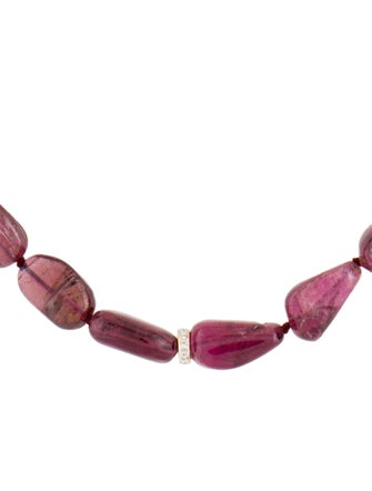 Necklace 14K Tourmaline & Diamond Bead Collar