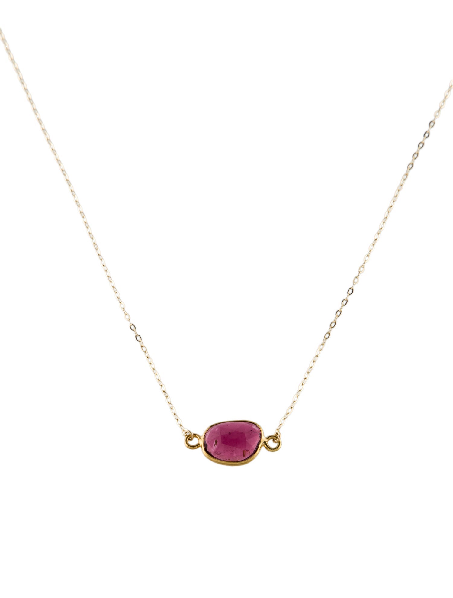 Necklace 18K Tourmaline Pendant Necklace