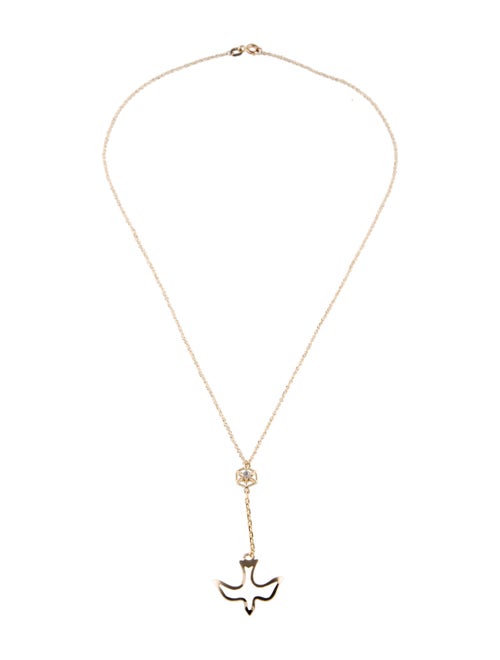 Necklace 14K Diamond Dove Lavalier Necklace