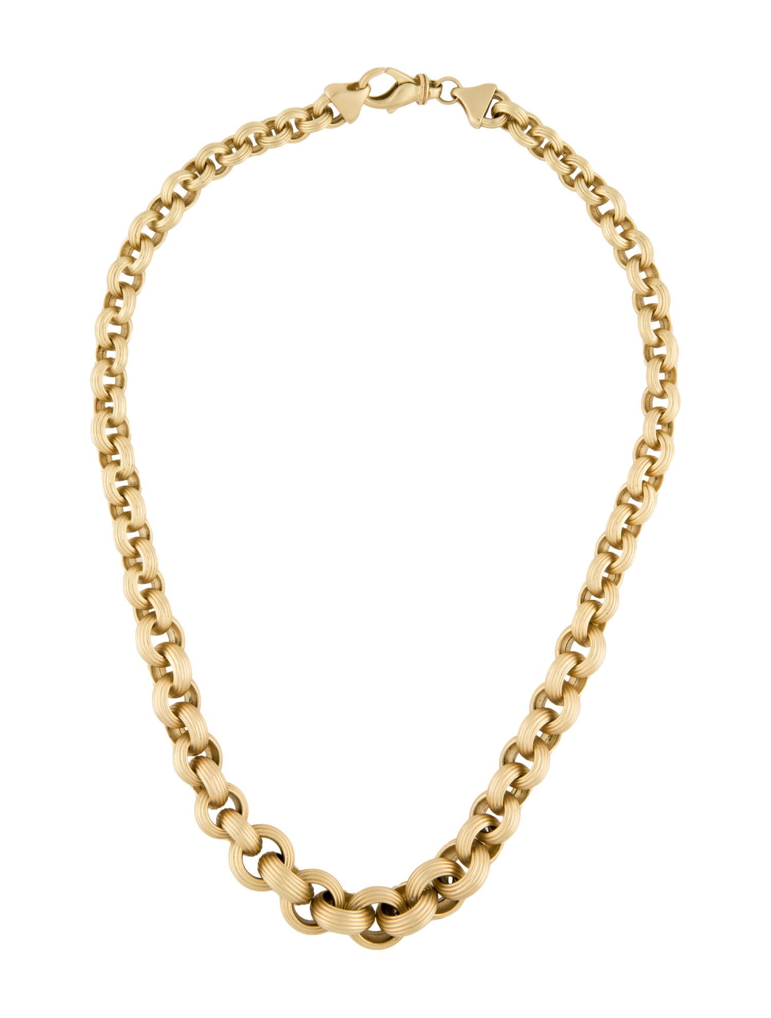 Necklace 14K Graduated Link Chain Necklace