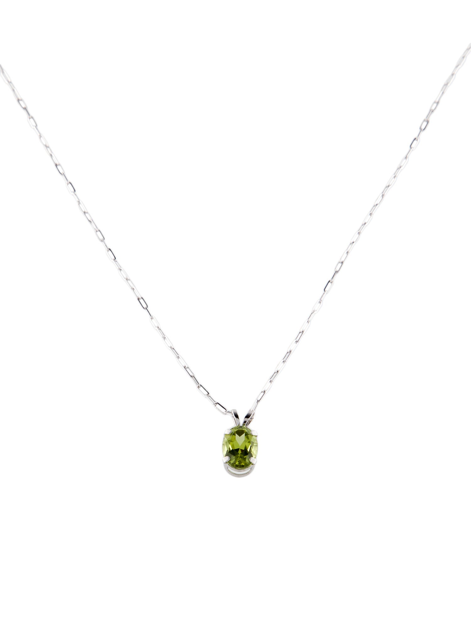 Necklace 14K 1.37ct Peridot Pendant Necklace