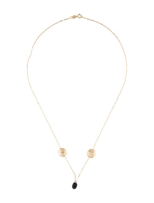 Necklace 14K Sapphire Station Chain Necklace