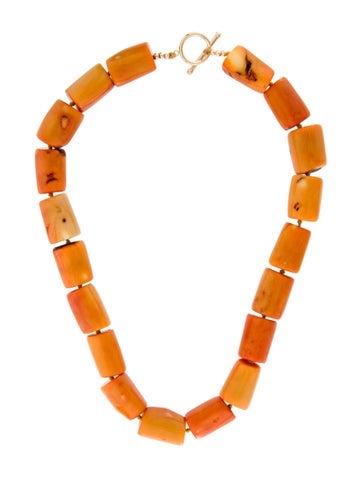 Necklace Bead Strand 14K Coral Beaded