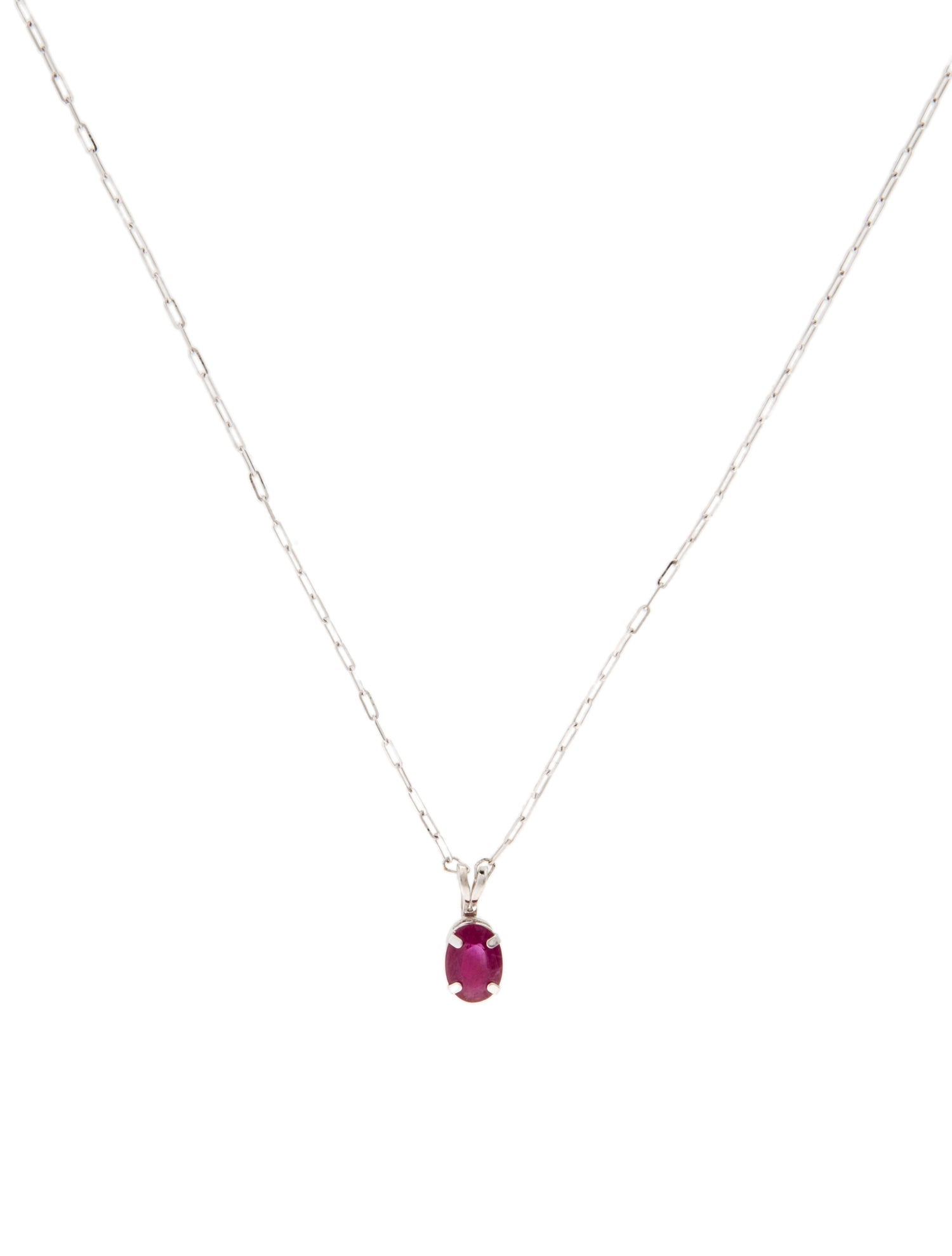 Necklace 14K Ruby Pendant Necklace