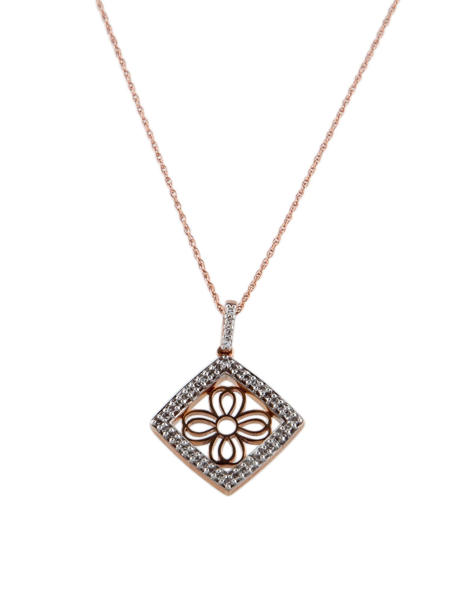 Necklace 14K Diamond Pendant Necklace