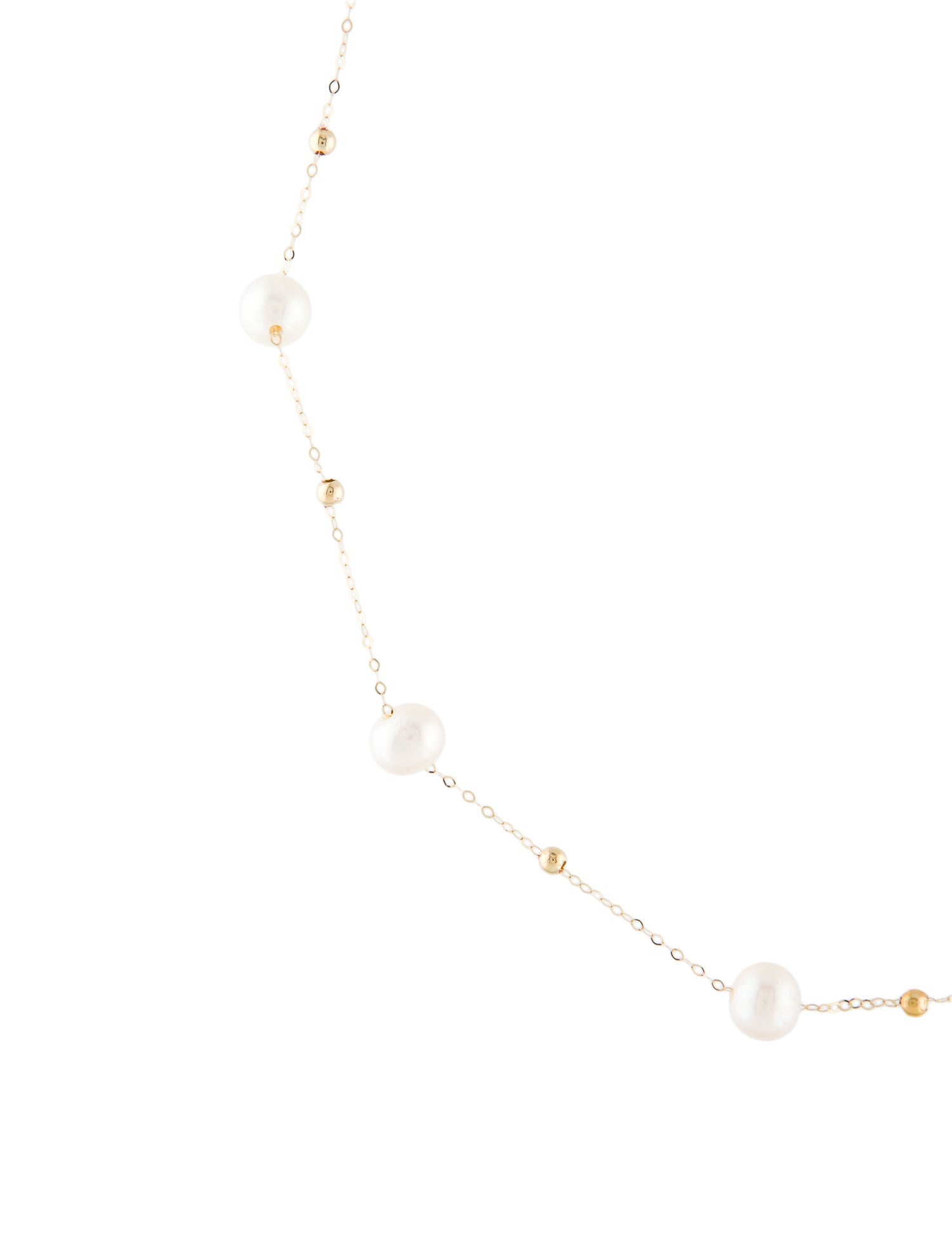 Necklace 18K Pearl Station Necklace