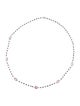 Necklace 14K Sapphire & Diamond Bead Station Necklace