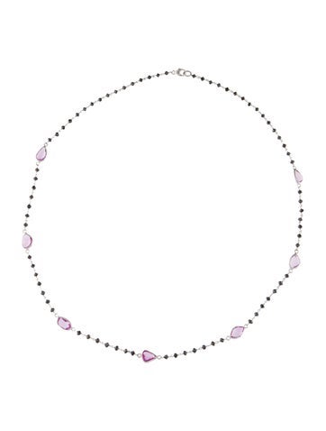 Necklace Station 14K Sapphire & Diamond Bead