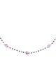 Necklace 14K Sapphire & Diamond Bead Station Necklace